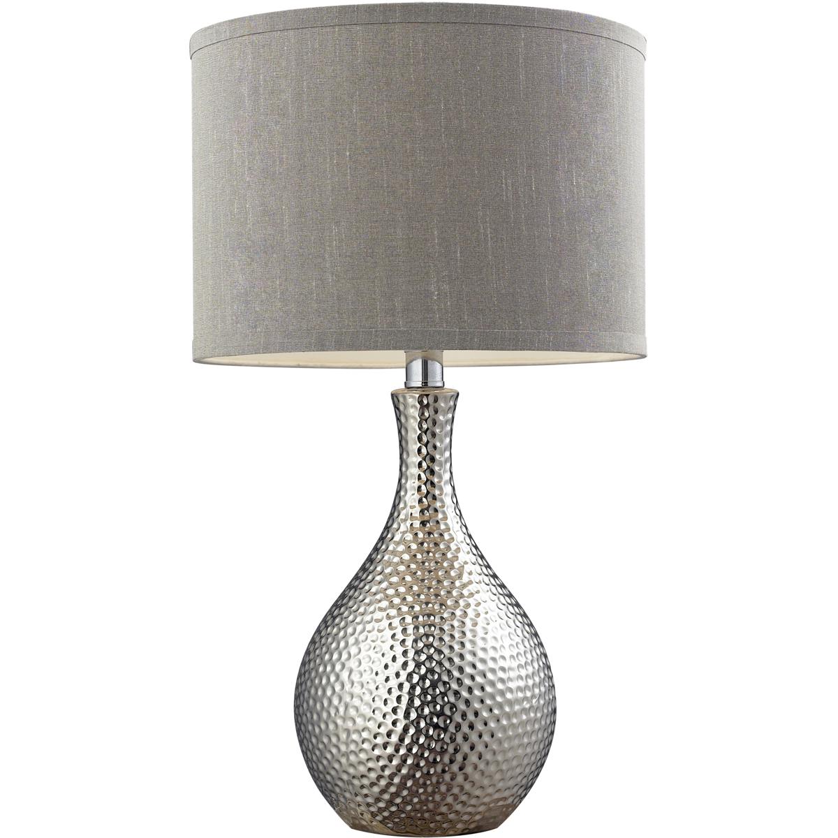 Atlas Lighting & Home PL11063-CH Hammered Chrome 21.5 inch 60 watt Chrome Table Lamp Portable Light