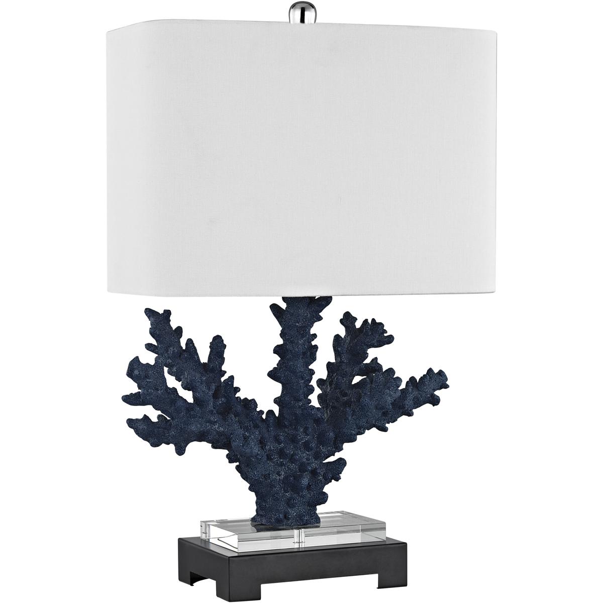 Atlas Lighting & Home PL11240-BL Cape Sable 26 inch 150 watt Navy with Clear Table Lamp Portable Light