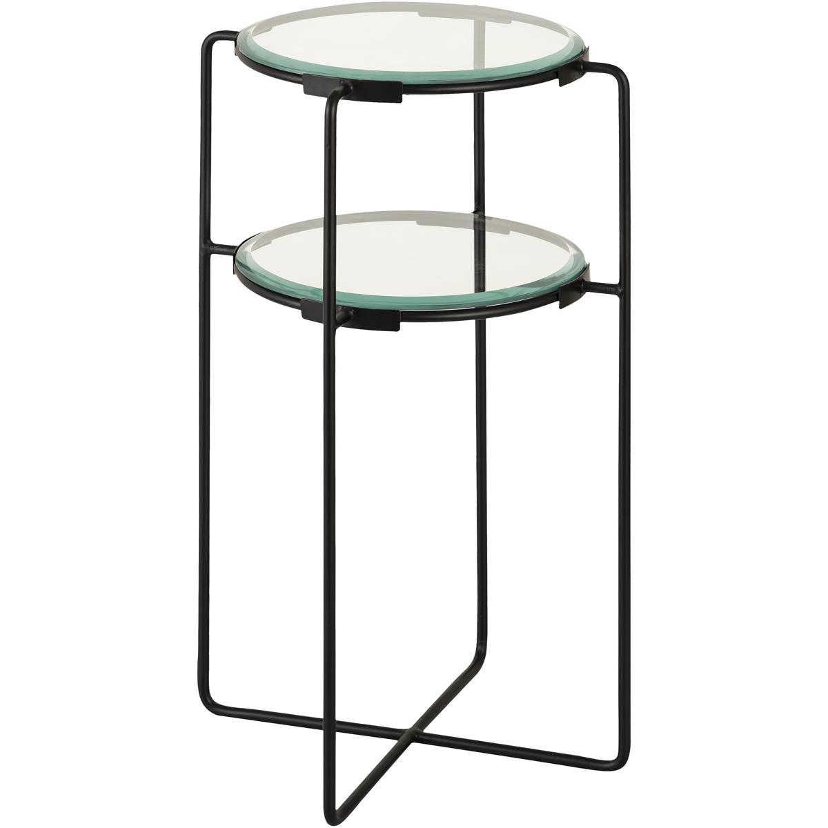 Atlas Lighting & Home TA11134-01 Oscar 24 X 14 inch Black with Clear Accent Table