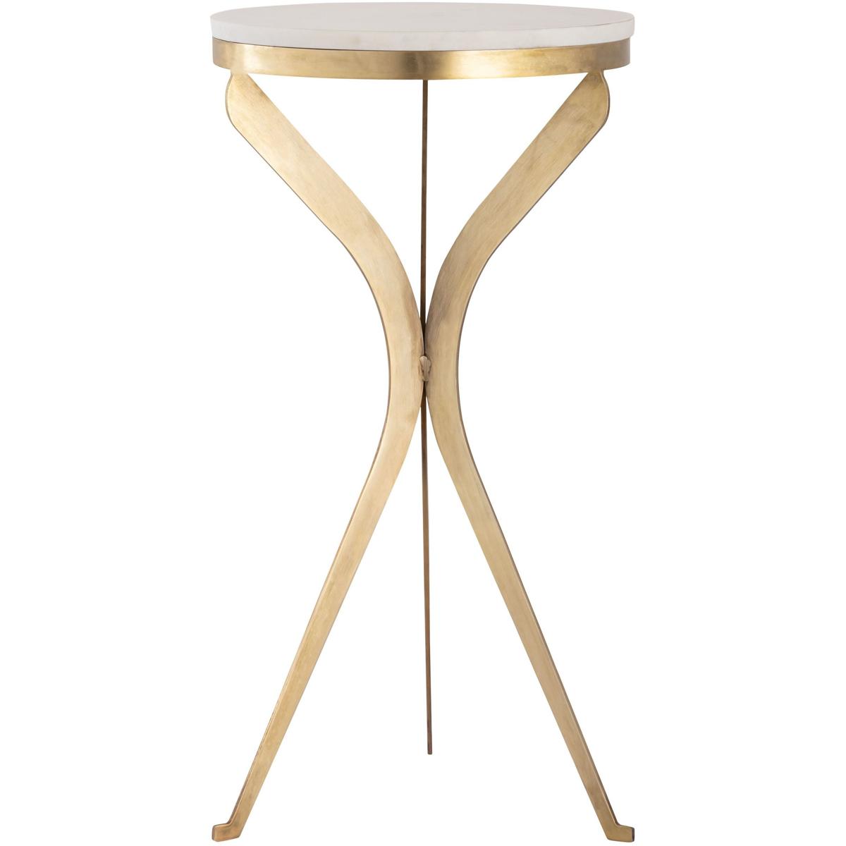 Atlas Lighting & Home TA11164-01 Rowe 23.25 X 12 inch Aged Brass with White Accent Table