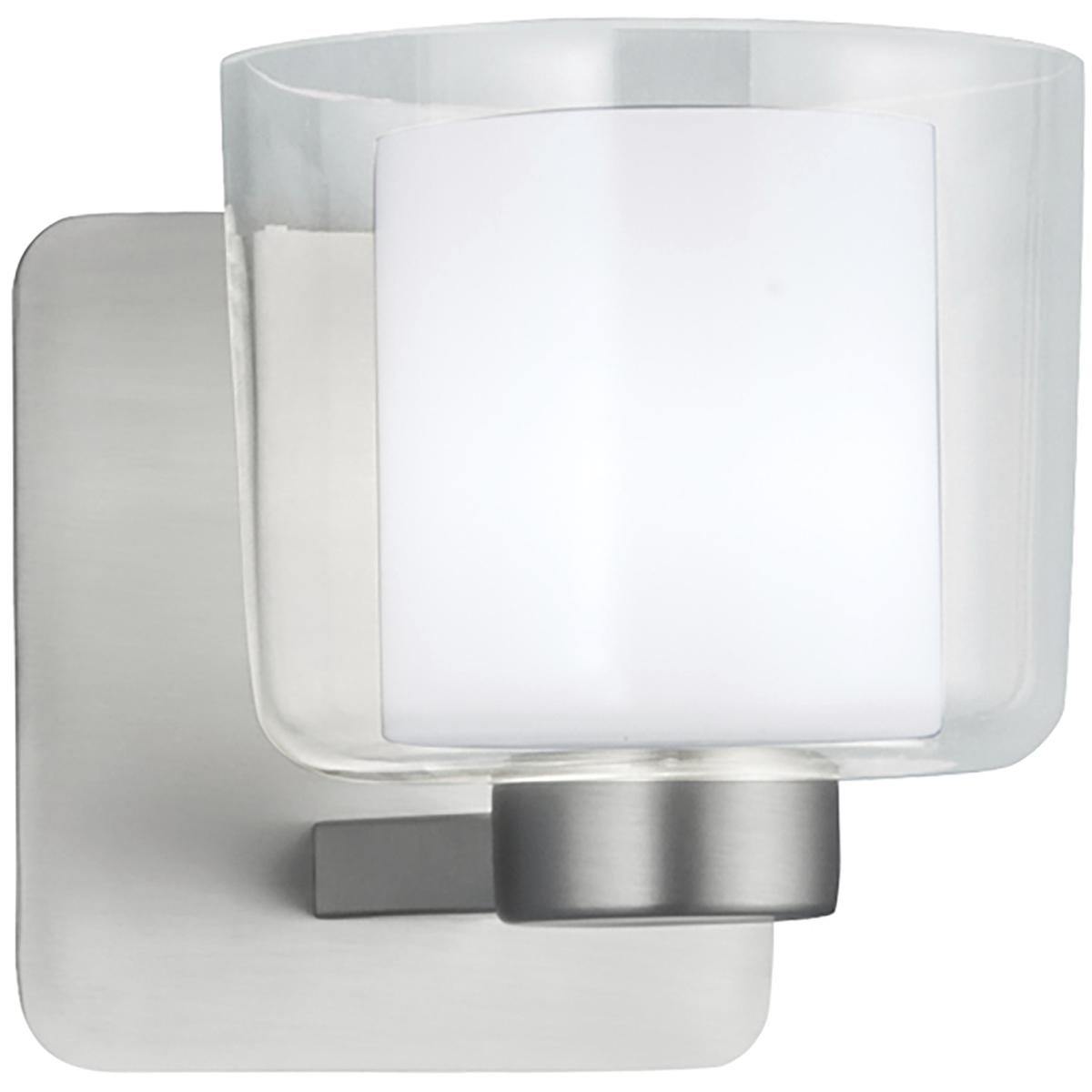 WL11013-NK 5.626 x 5 x 6.5 in. Alexus High 1-Light Sconce - Brushed Nickel