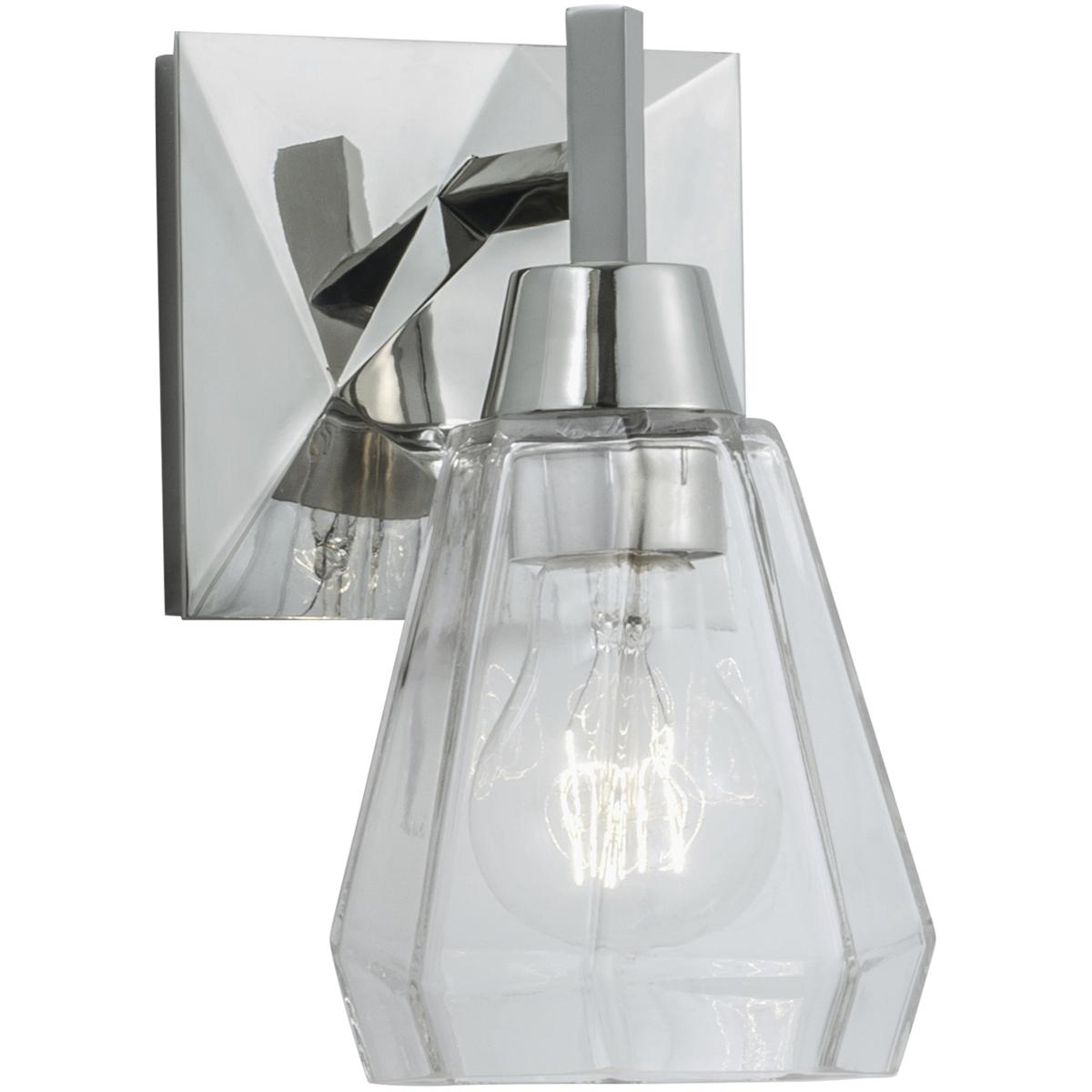 WL11019-NK 8.5 x 5 x 5 in. Arctic High 1-Light Sconce - Polished Nickel