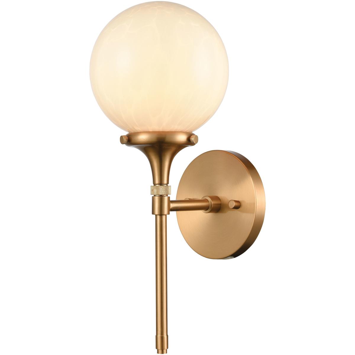 WL11031-BS 15 x 6 x 7 in. Beverly Hills High 1-Light Sconce - Satin Brass
