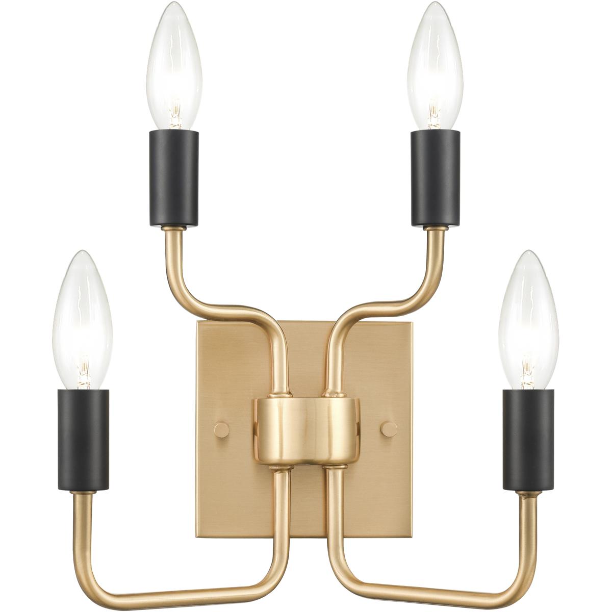 WL11070-BS 10 x 10 x 6 in. Epping Avenue High 4-Light Sconce - Aged Brass