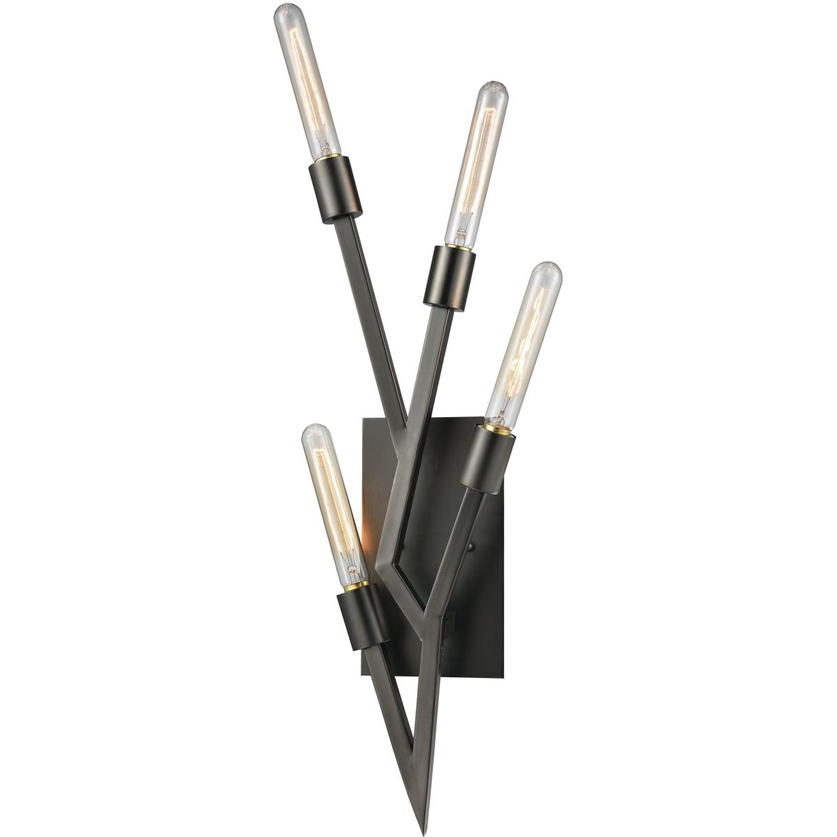Atlas Lighting & Home WL11079-BK Freeform 4 Light 9 inch Graphite Sconce Wall Light