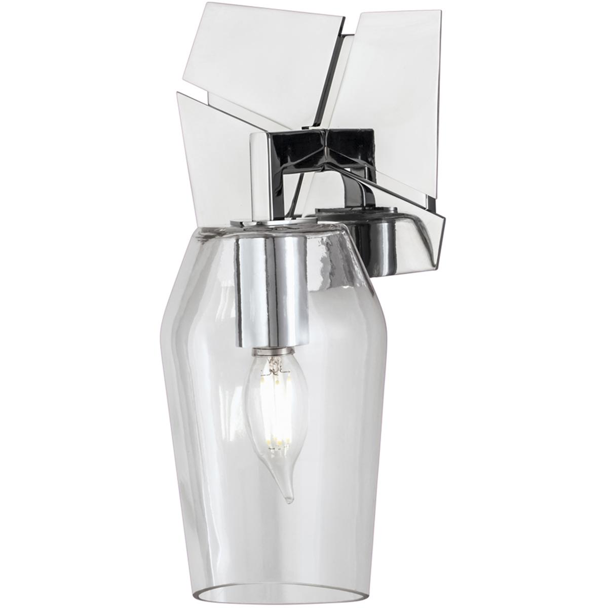 WL11081-CH 11.25 x 5.5 x 5.5 in. Gaia High 1-Light Sconce - Chrome