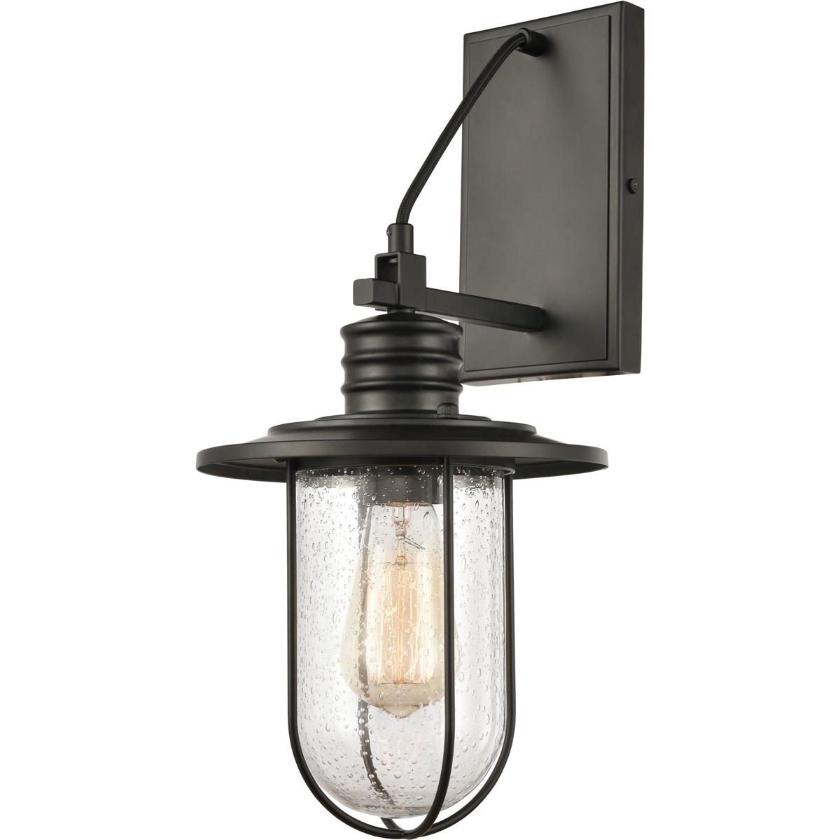 WL11100-BK 18 x 8 x 9 in. Lakeshore Drive High 1-Light Sconce - Matte Black