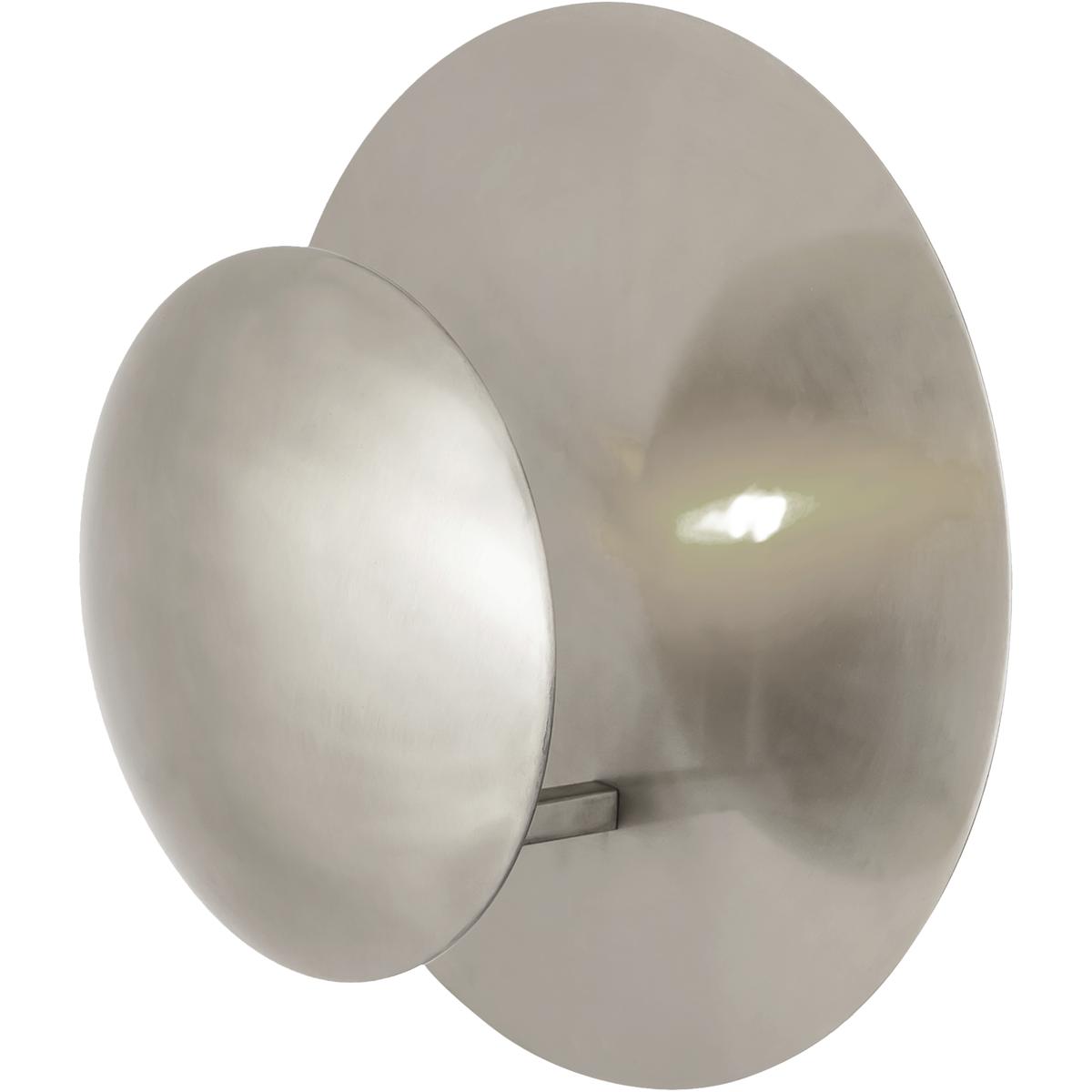WL11103-NK 12.5 x 12.5 x 8 in. Lorens High 1-Light Sconce - Polished Nickel