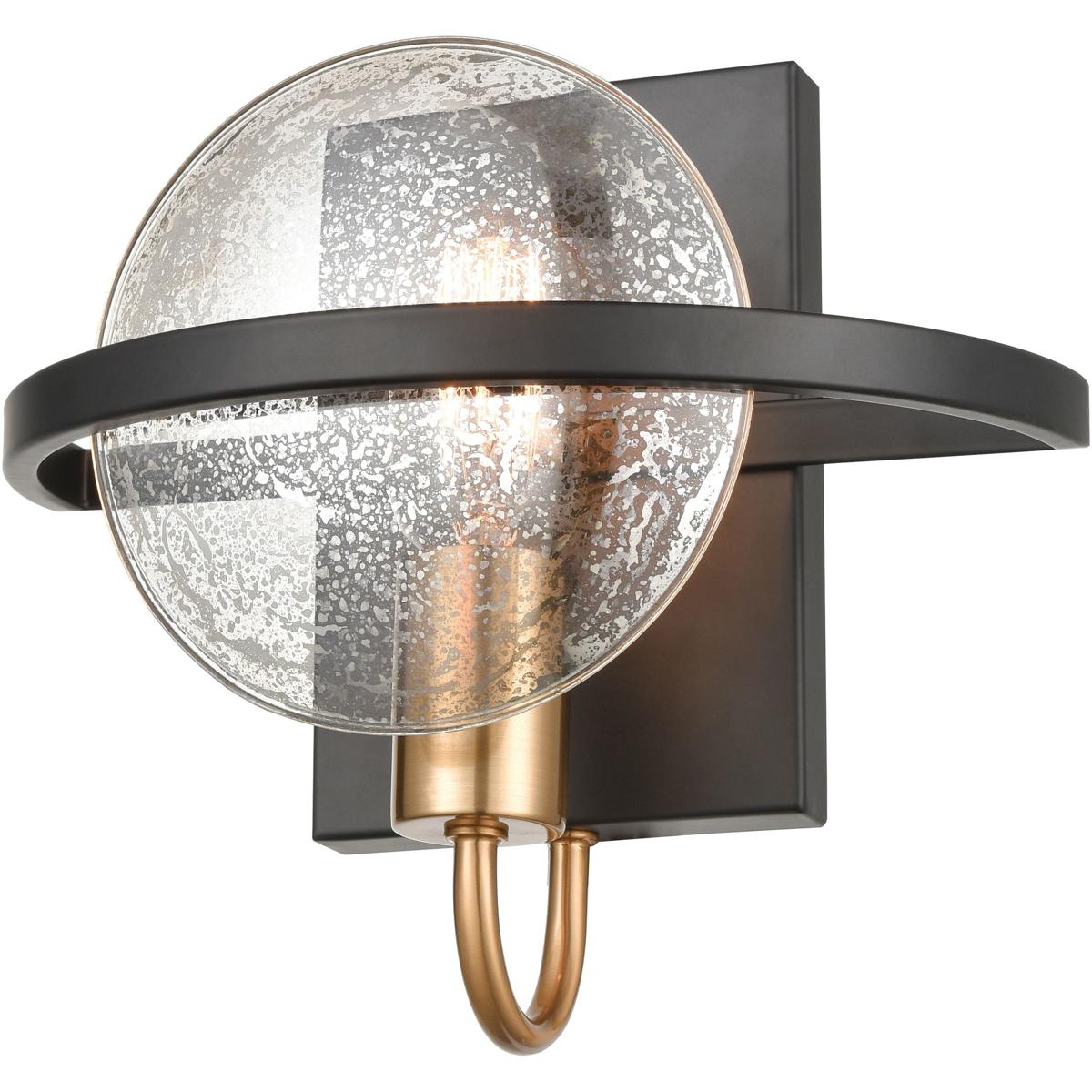 WL11122-BK 9 x 10 x 6 in. Oriah High 1-Light Sconce - Matte Black