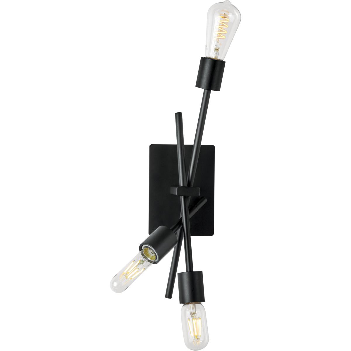 WL11149-BK 16.75 x 6.5 x 4.875 in. Stick High 3-Light Sconce - Matte Black