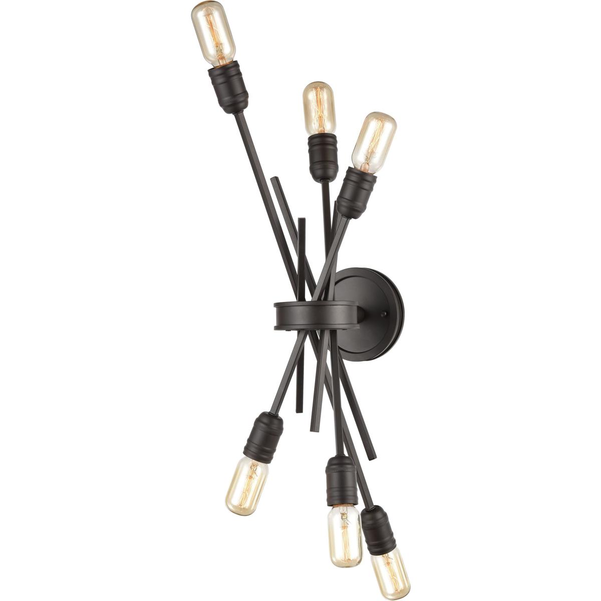 WL11174-BZ 28 x 10 x 9 in. Xenia High 6-Light Sconce - Oil Rubbed Bronze