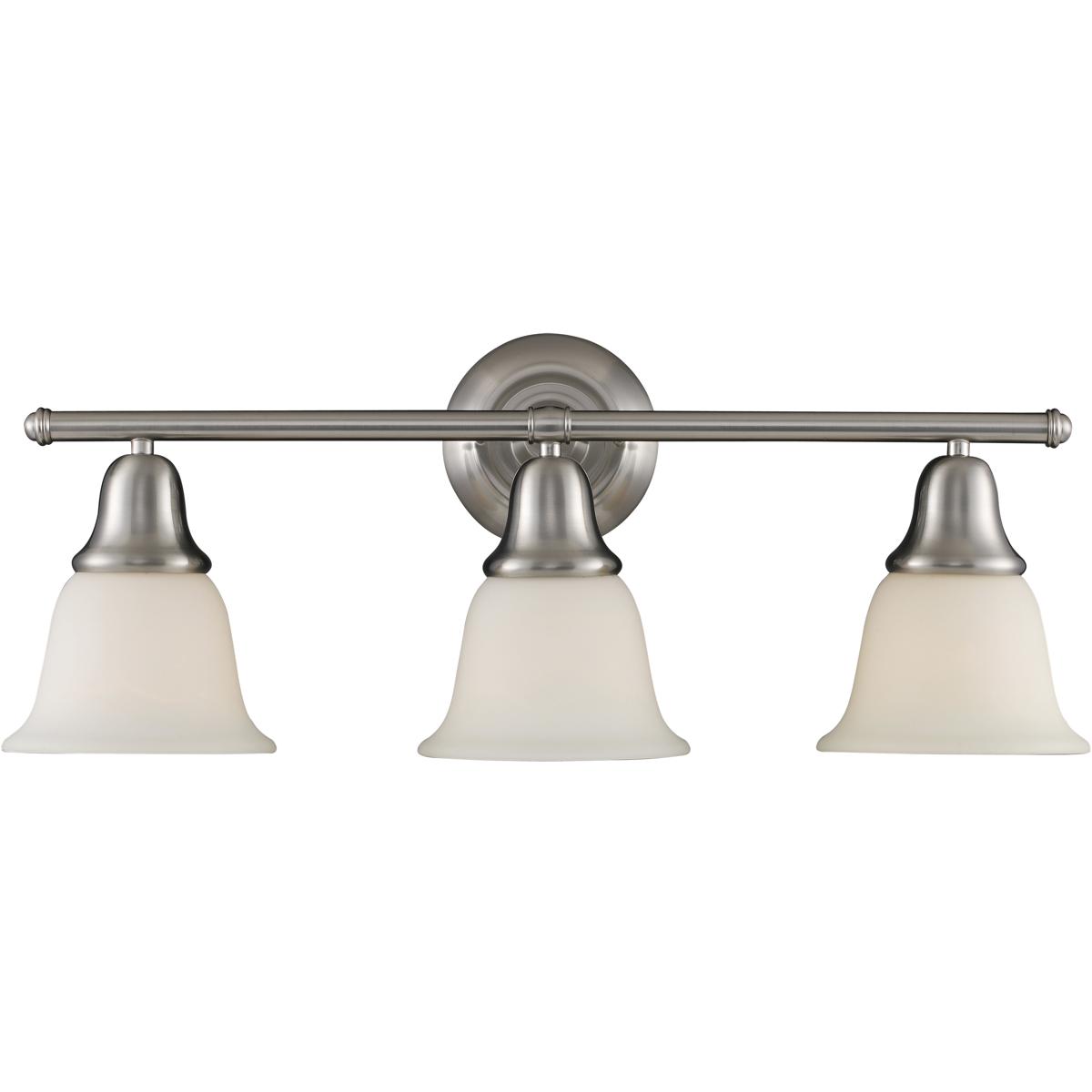 WL11215-NK 10.5 x 26.5 x 8 in. Berwick Wide 3-Light Vanity Light - Brushed Nickel