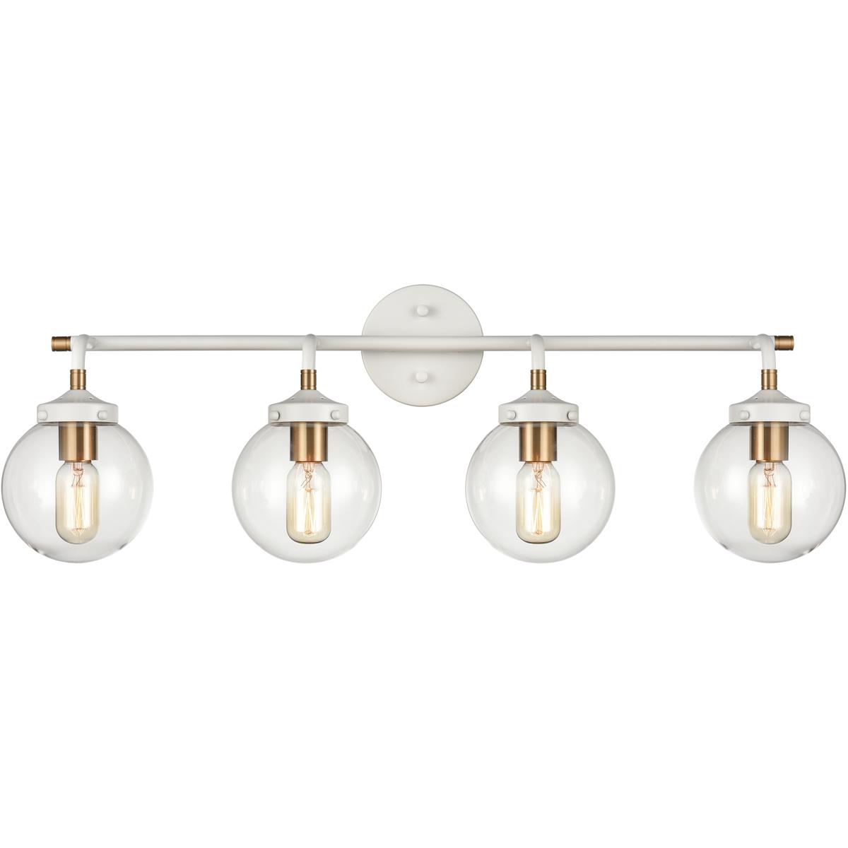 WL11220-WH 12 x 33 x 8 in. Boudreaux Wide 4-Light Vanity Light - Matte White