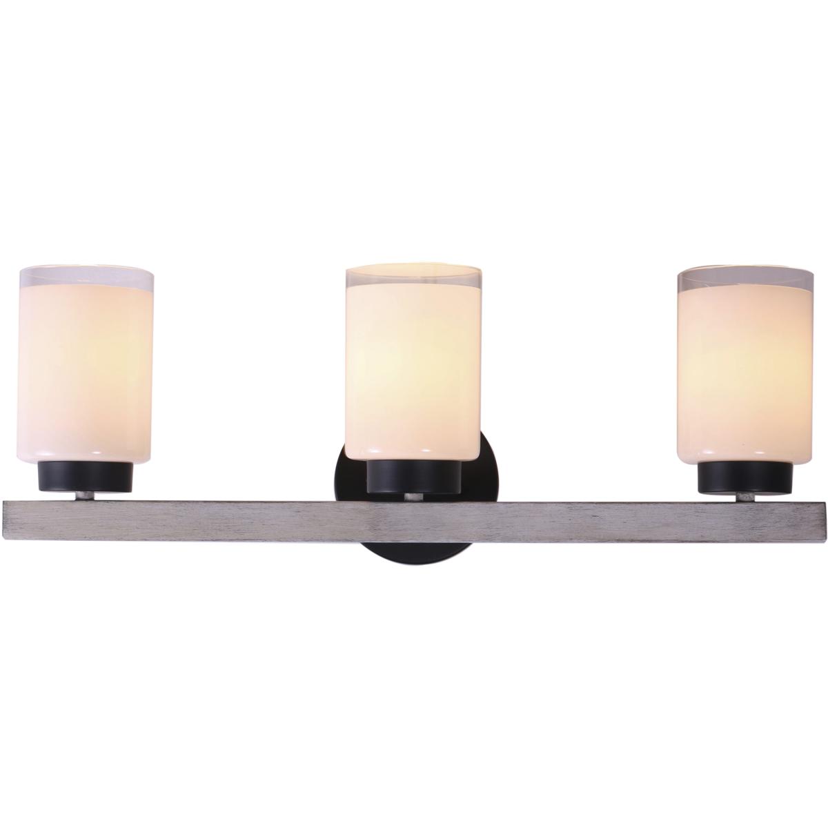 WL11225-WH 6.75 x 24 x 8.5 in. Briggs Wide 3-Light Vanity Light - Black