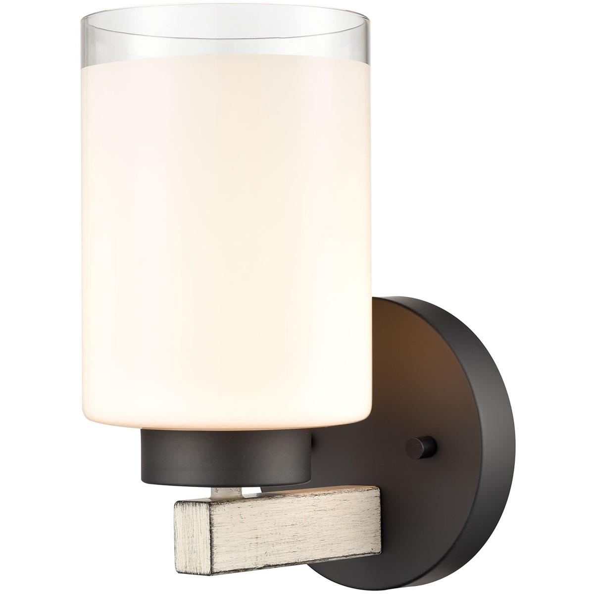 WL11226-WH 6.75 x 5 x 9.75 in. Briggs Wide 1-Light Vanity Light - Black