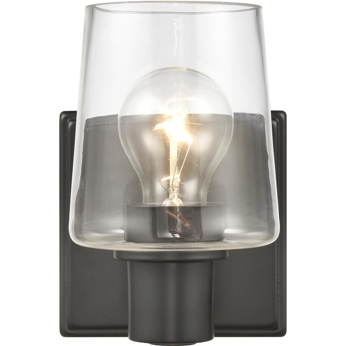 WL11252-BK 7 x 5 x 6 in. Celia Wide 1-Light Vanity Light - Matte Black