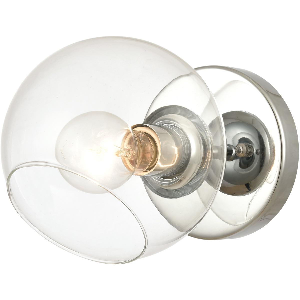 WL11260-CH 7 x 6 x 9 in. Claro High 1-Light Sconce - Polished Chrome