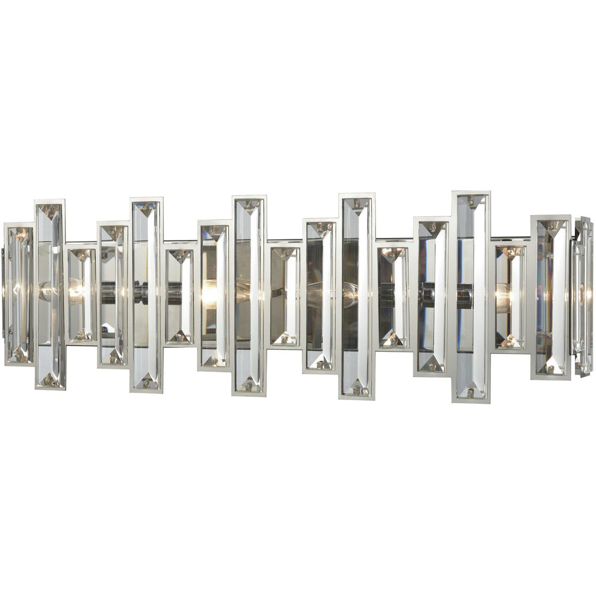 WL11268-CH 8 x 25 x 4 in. Crystal Heights Wide 4-Light Vanity Light - Polished Chrome