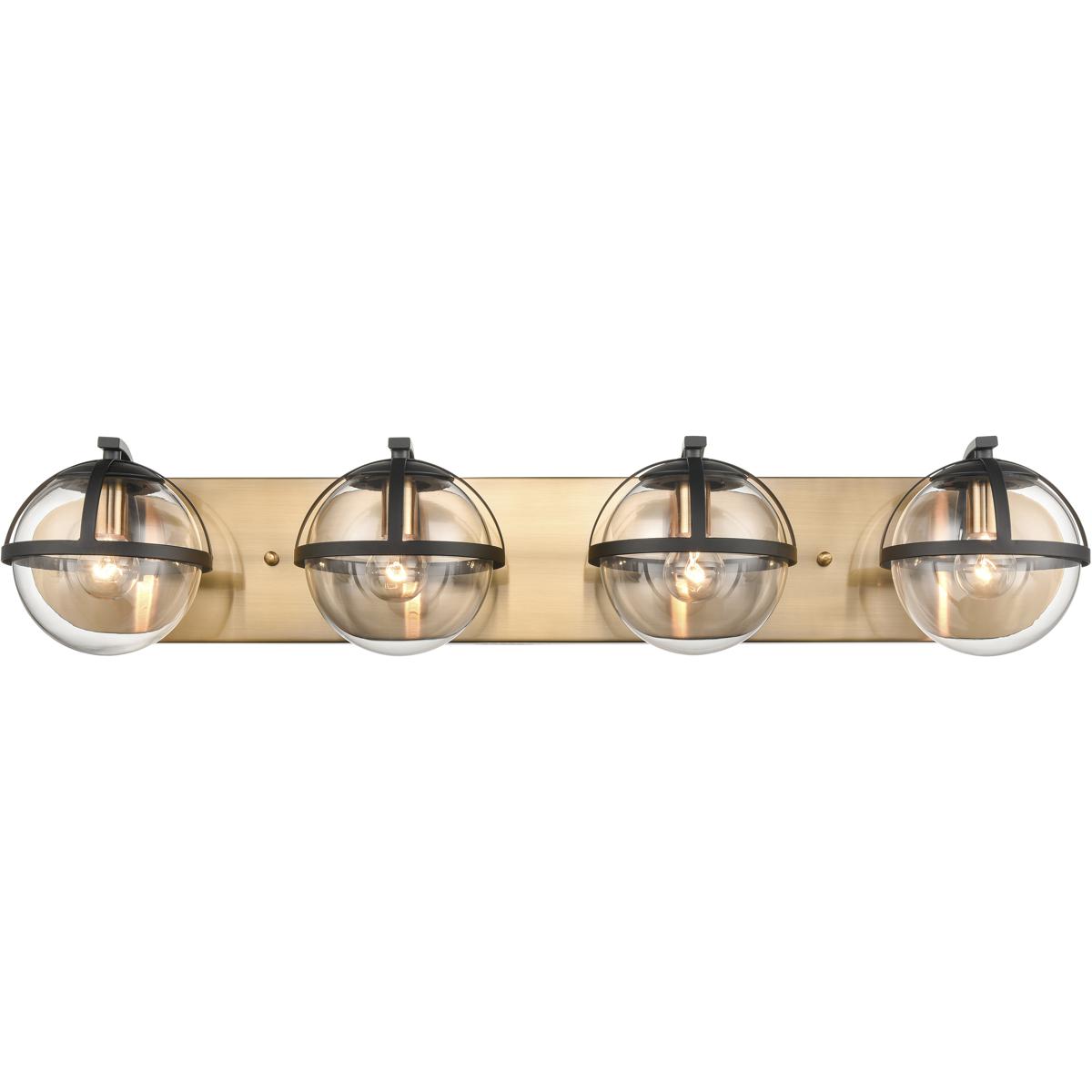 Atlas Lighting & Home WL11276-BS Davenay Vanity Light Wall Light in Satin Brass with Matte Black