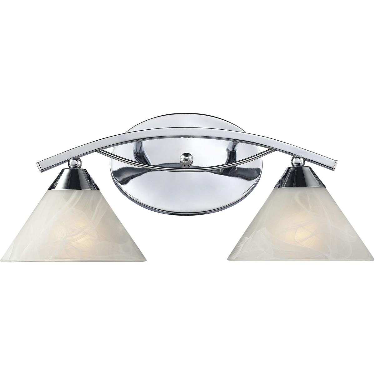 WL11288-CH 8 x 18 x 9 in. Elysburg Wide 2-Light Vanity Light - Polished Chrome