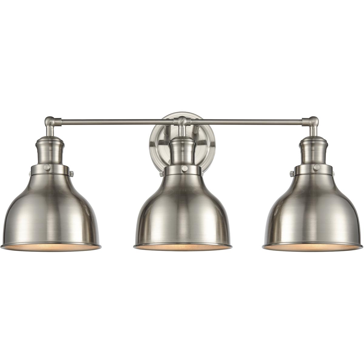 WL11318-NK 10 x 24 x 7 in. Haralson Wide 3-Light Vanity Light - Satin Nickel