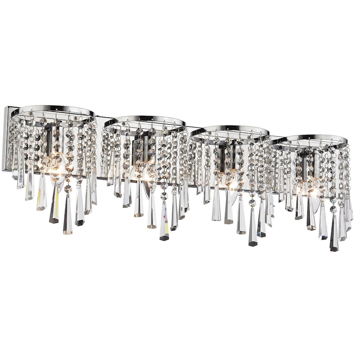 WL11347-CH 10 x 30 x 4 in. Jariah Wide 4-Light Vanity Light - Polished Chrome