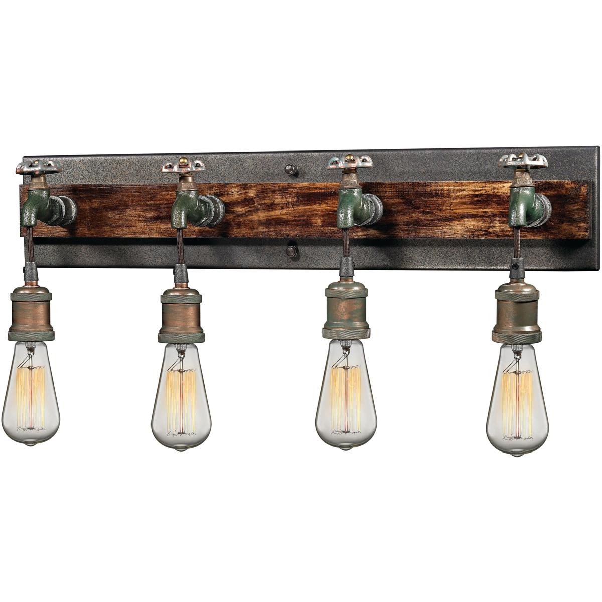 WL11350-GY 8 x 26 x 6 in. Jonas Wide 4-Light Vanity Light - Multi Tone Weathered