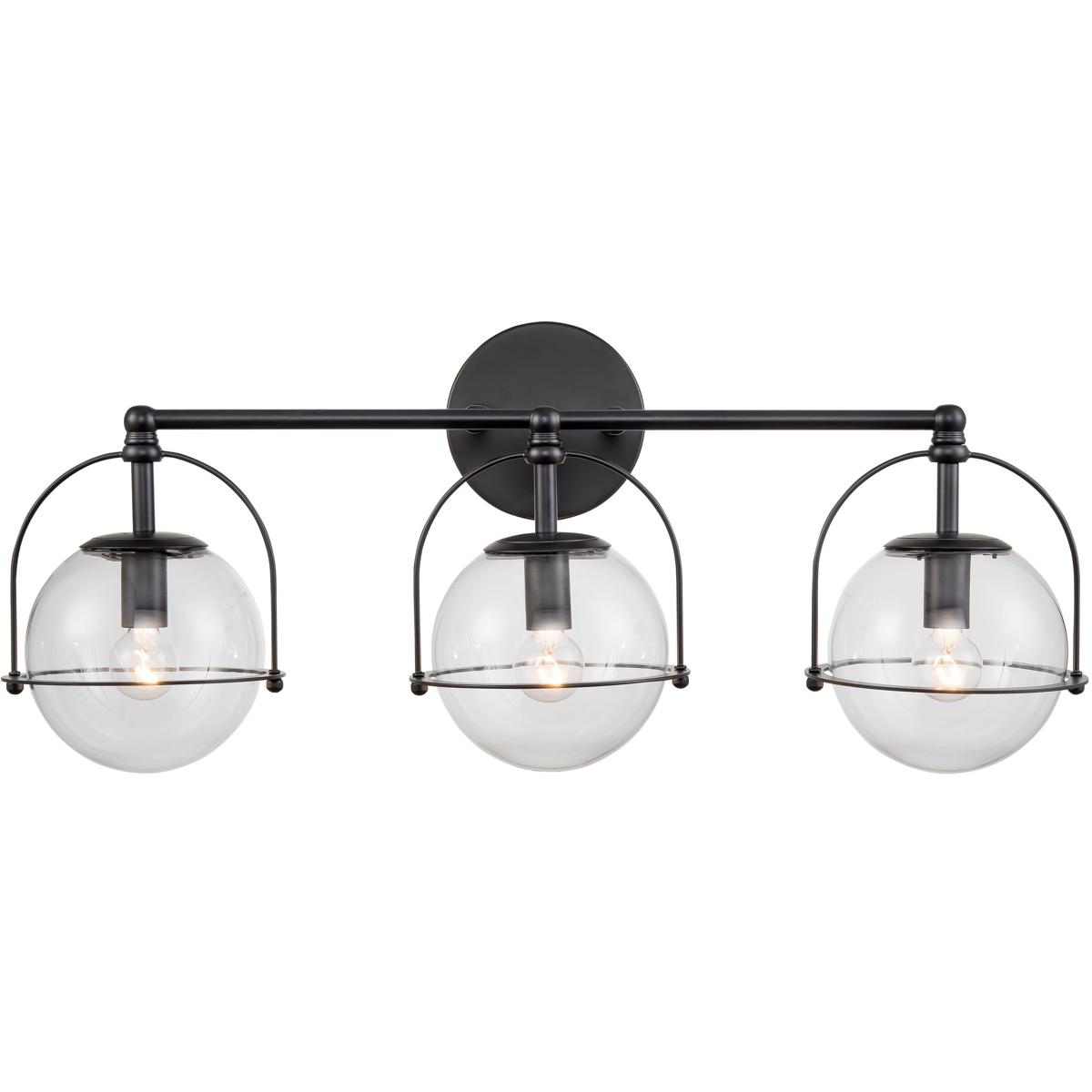 WL11358-BK 10 x 24 x 8 in. Langford Wide 3-Light Vanity Light - Matte Black