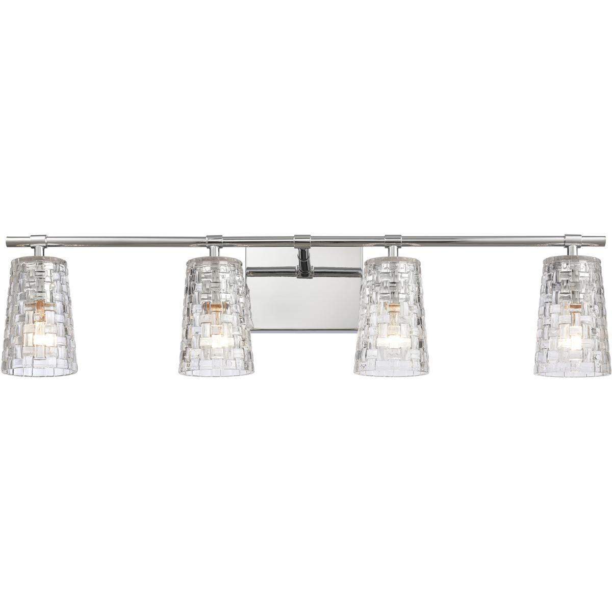 WL11362-NK 8 x 32 x 6 in. Lightweave Wide 4-Light Vanity Light - Polished Nickel