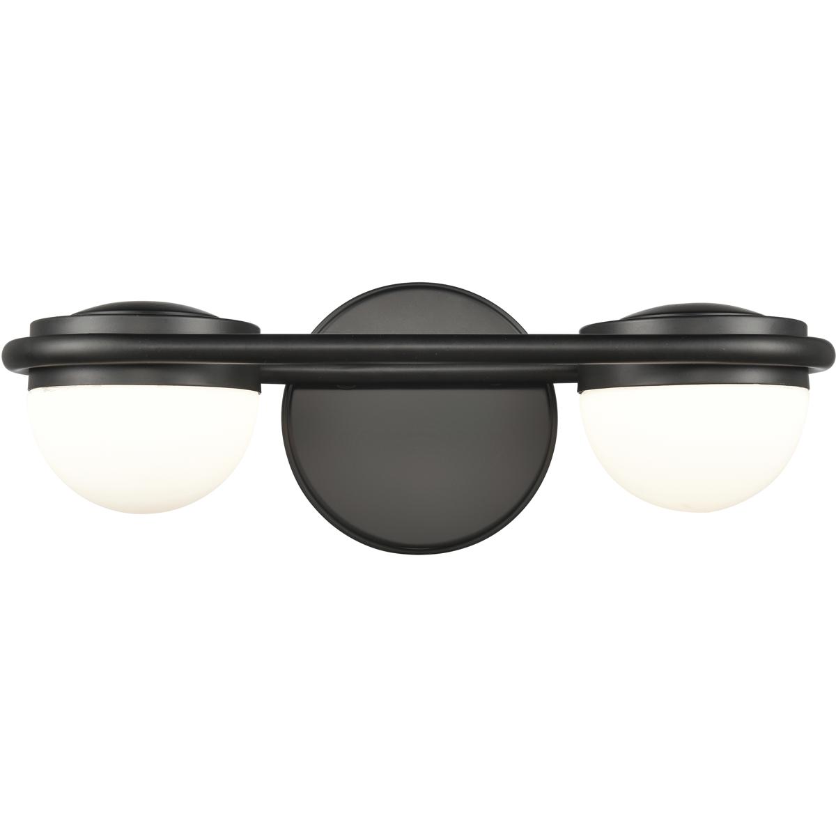 WL11376-BK 5 x 14 x 6 in. Nelly Wide 2-Light Vanity Light - Matte Black
