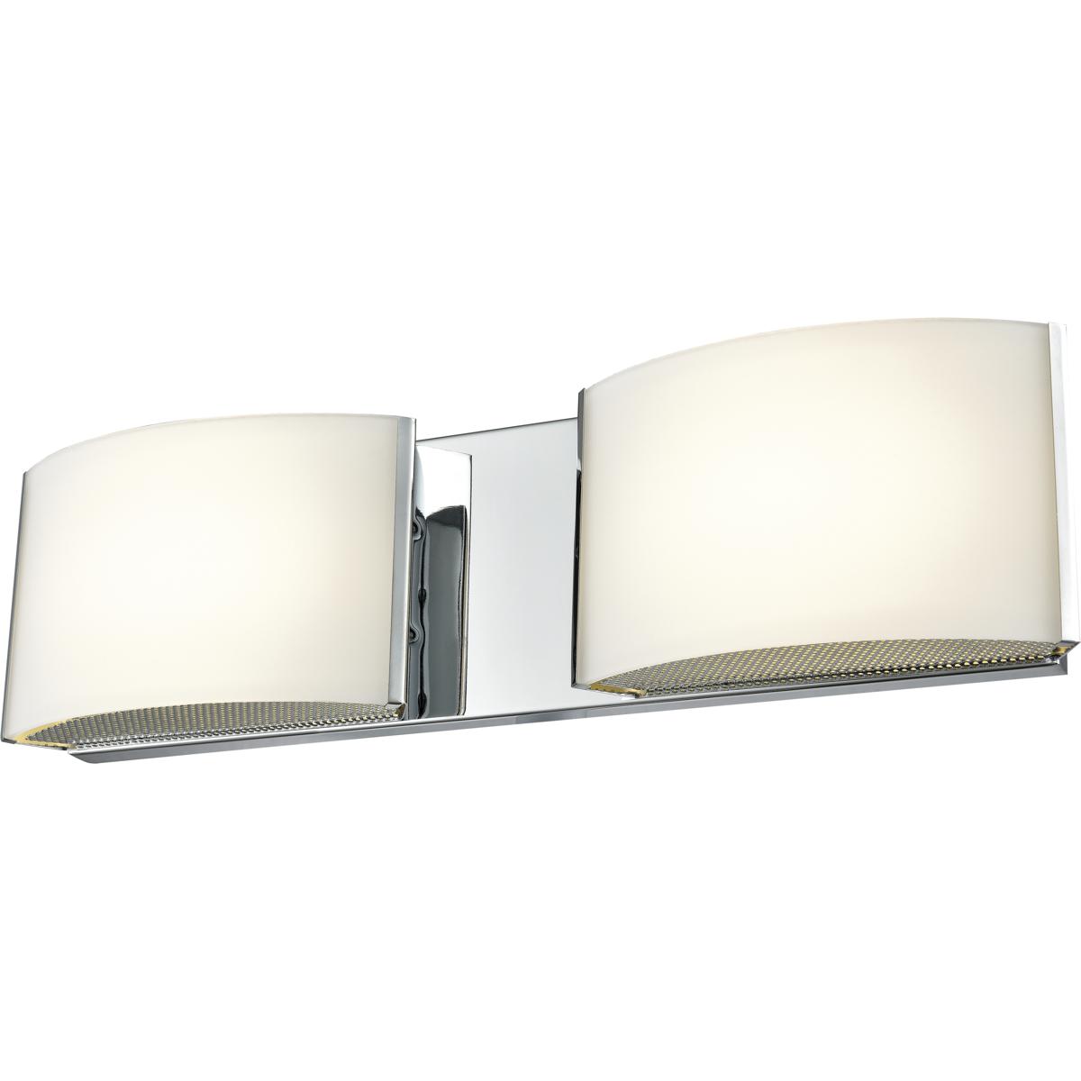 WL11389-CH 4 x 16 x 3 in. Pandora Wide 2-Light Vanity Light - Chrome