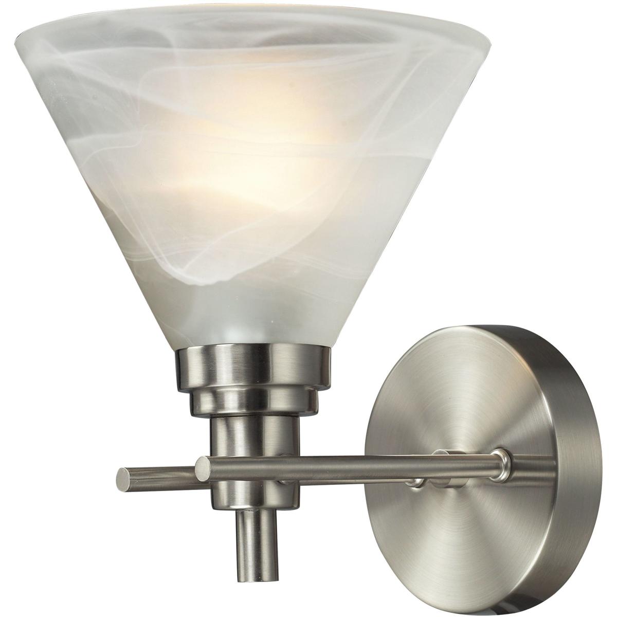 WL11399-NK 9 x 7 x 9 in. Pemberton High 1-Light Sconce - Brushed Nickel