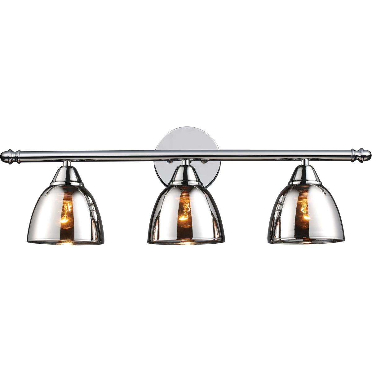 WL11424-CH 8 x 23 x 8 in. Reflections Wide 3-Light Vanity Light - Polished Chrome