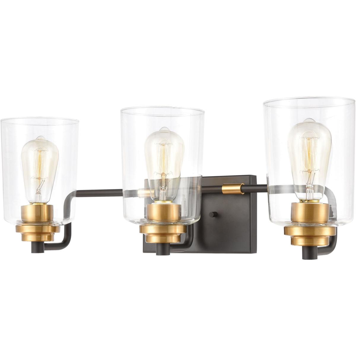 WL11429-BK 8 x 23 x 7 in. Robins Wide 3-Light Vanity Light - Matte Black