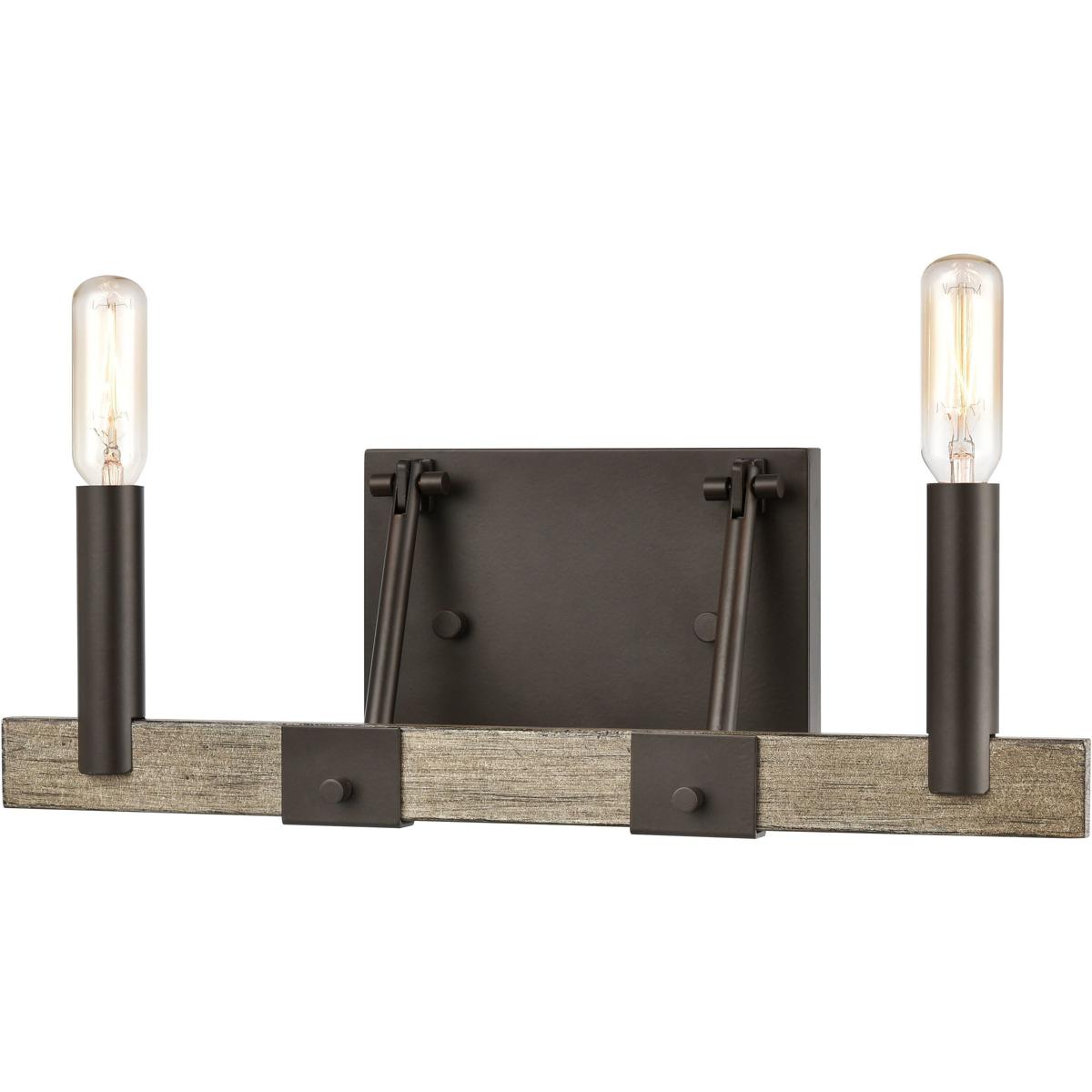 WL11458-BZ 5 x 14 x 4 in. Transitions Wide 2-Light Vanity Light - Oil Rubbed Bronze