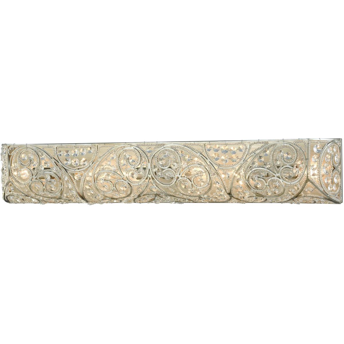 WL11511-SV 6 x 34 x 5 in. Andalusia Wide 6-Light Vanity Light - Aged Silver
