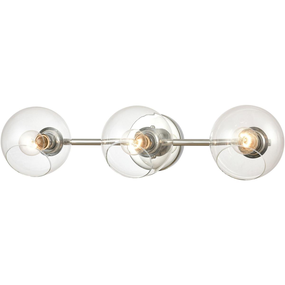 WL11568-CH 7 x 26 x 9 in. Claro Wide 3-Light Vanity Light - Polished Chrome
