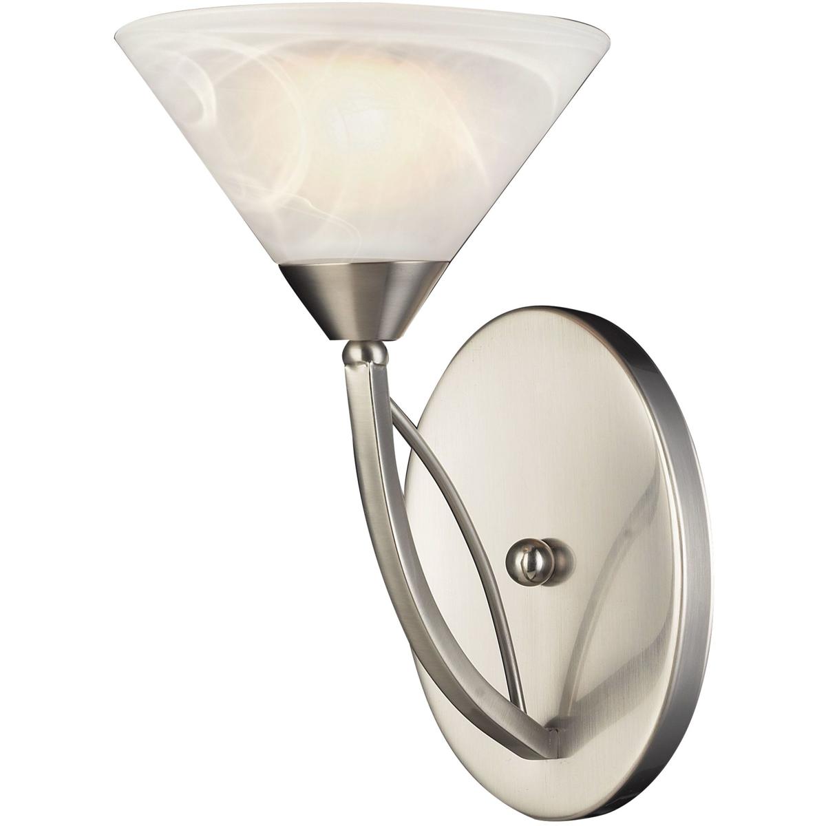 WL11596-NK 12 x 7 x 8 in. Elysburg High 1-Light Sconce - Satin Nickel