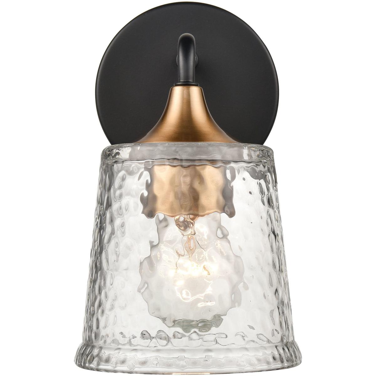 WL11632-BK 9 x 5 x 8 in. Hamy Wide 1-Light Vanity Light - Matte Black