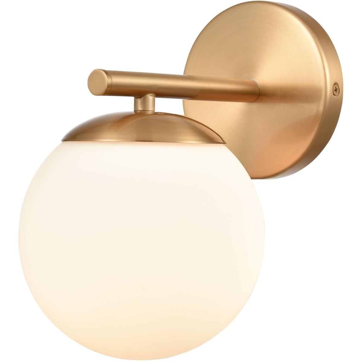 WL11640-BS 9 x 6 x 8 in. Hollywood Blvd High 1-Light Sconce - Satin Brass