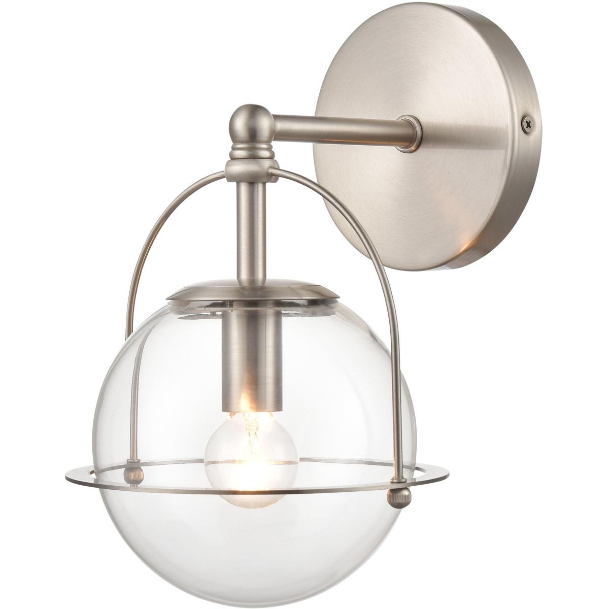 WL11650-NK 10 x 6 x 8 in. Langford High 1-Light Sconce - Satin Nickel