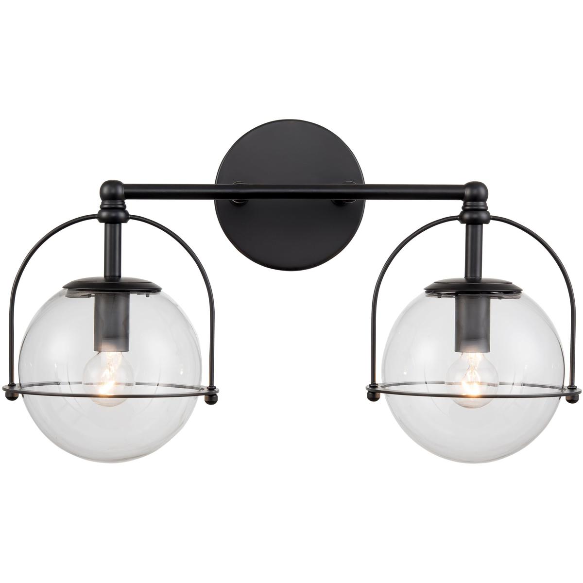 Atlas Lighting & Home WL11651-BK Langford 2 Light 17 inch Matte Black Vanity Light Wall Light