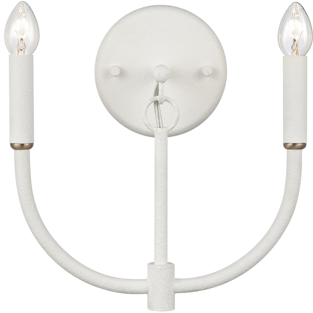 WL11725-WH 11 x 11 x 4.5 in. Continuance High 2-Light Sconce - White Coral