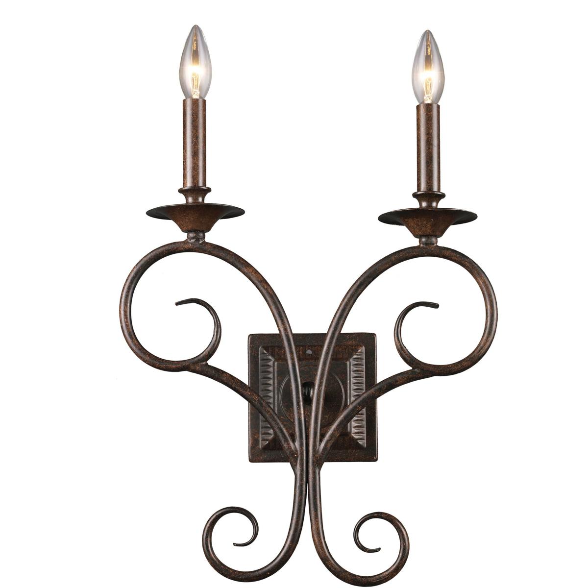 WL11726-BZ 17.5 x 14 x 6 in. Gloucester High 2-Light Sconce - Weathered Bronze