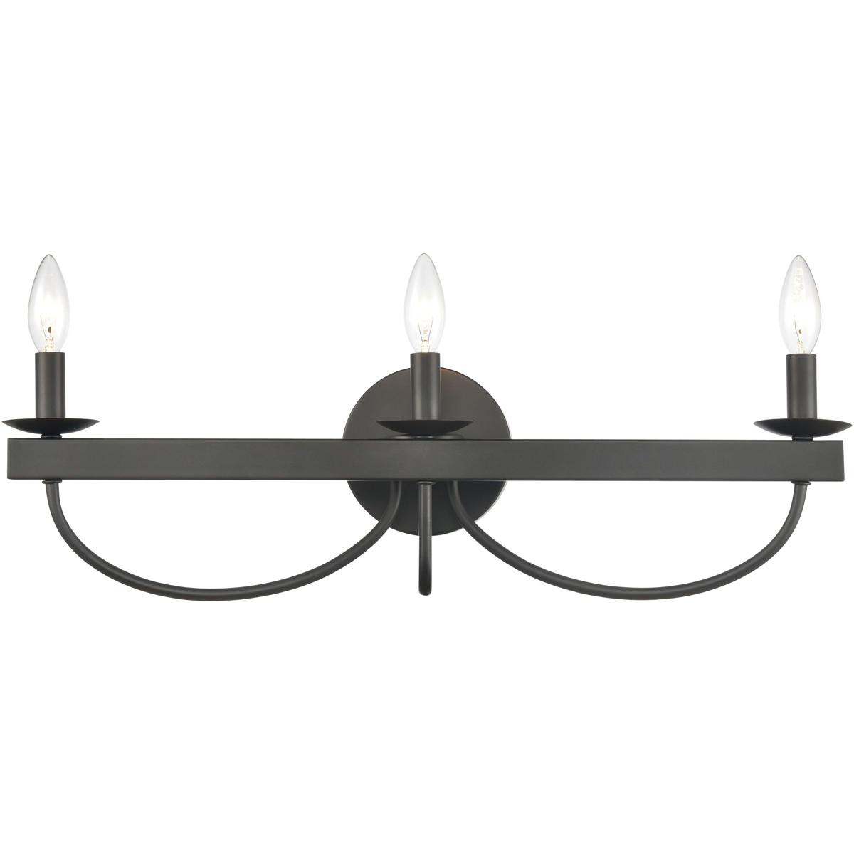 WL11735-BK 8 x 24 x 5 in. Williamson Wide 3-Light Vanity Light - Black