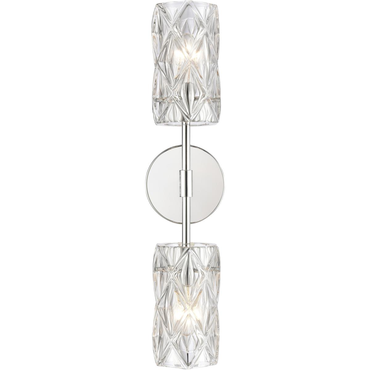 Atlas Lighting & Home WL11736-CH Forma de Crystal 2 Light 5 inch Polished Chrome Sconce Wall Light
