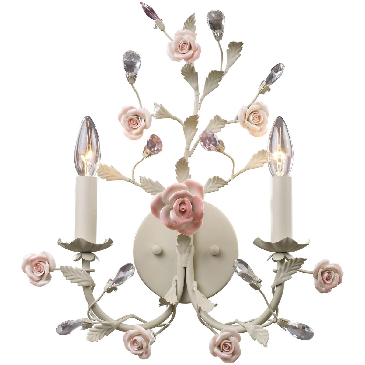 WL11738-CR 18 x 15 x 6 in. Heritage High 2-Light Sconce - Cream