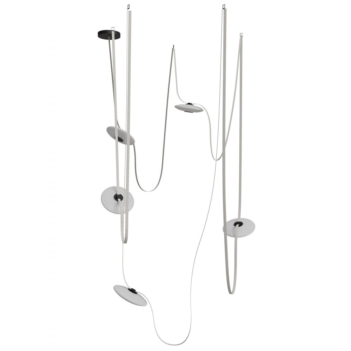 Avenue Lighting HF7205-G201-IVY Fremont LED 8.5 inch Ivory and Black Belt Chandelier Ceiling Light
