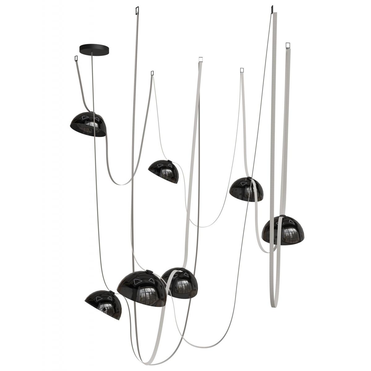 Avenue Lighting HF7207-G102-IVY Fremont LED 8.5 inch Ivory and Black Belt Chandelier Ceiling Light