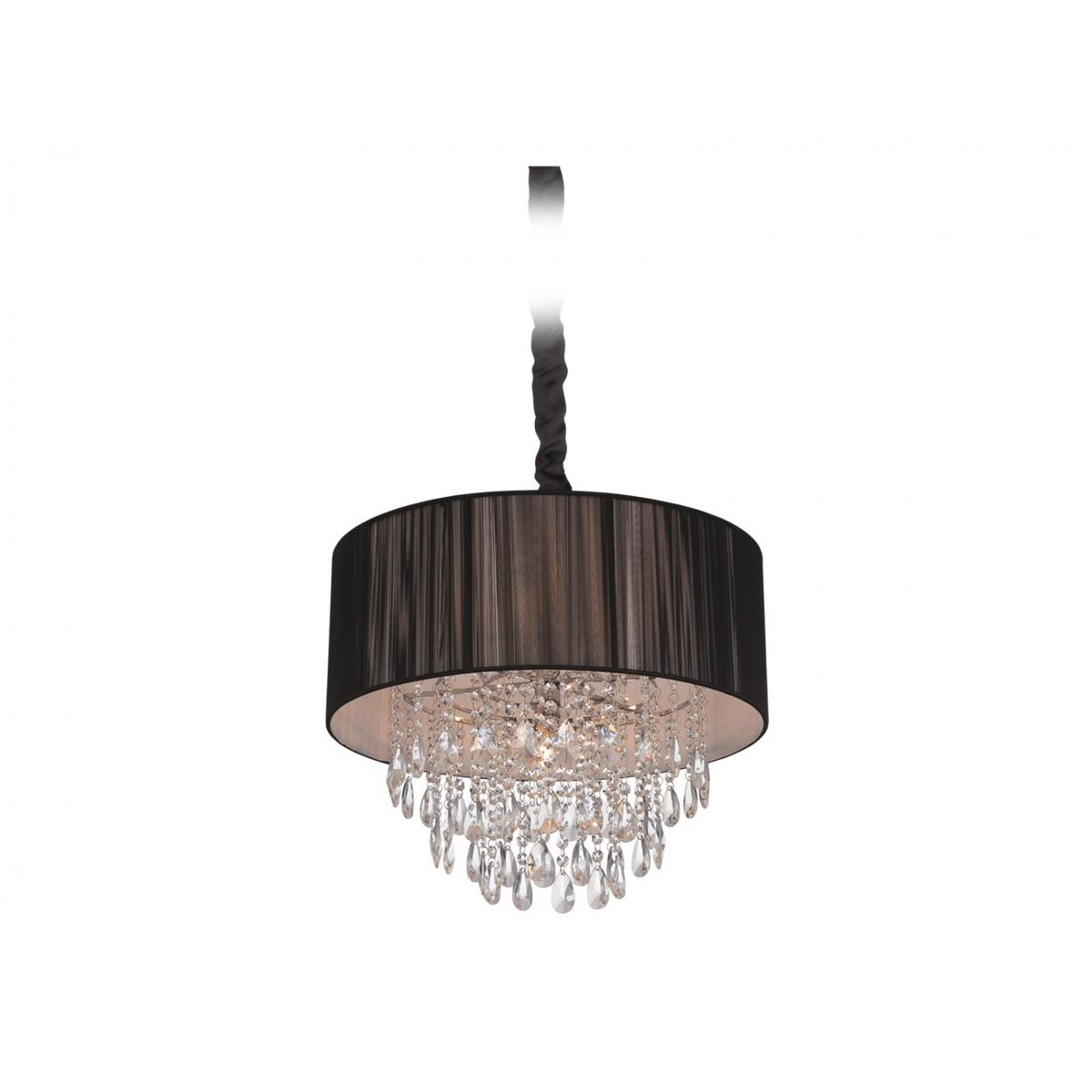 Avenue Lighting HF1506-BLK Vineland Ave. 5 Light 19 inch Black Silk String Chandelier Ceiling Light